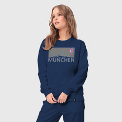 Костюм хлопковый женский Bayern Munchen - Munchen City grey 2022, цвет: тёмно-синий — фото 2