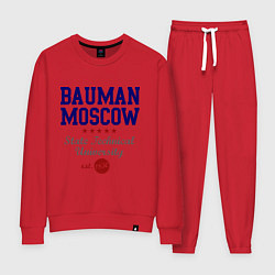 Костюм хлопковый женский Bauman STU, цвет: красный