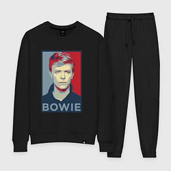Костюм хлопковый женский Bowie Poster, цвет: черный