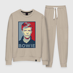 Костюм хлопковый женский Bowie Poster, цвет: миндальный