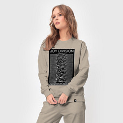 Костюм хлопковый женский Joy Division: Unknown Pleasures, цвет: миндальный — фото 2