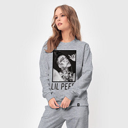 Костюм хлопковый женский Lil Peep: Black Style, цвет: меланж — фото 2