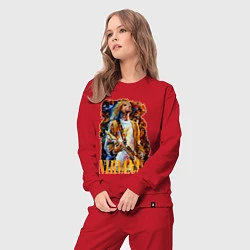 Костюм хлопковый женский Cobain Art, цвет: красный — фото 2