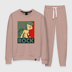Костюм хлопковый женский Rock Pony, цвет: пыльно-розовый