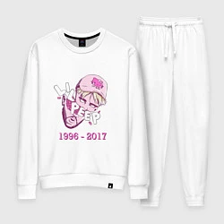 Костюм хлопковый женский Lil Peep: 1996-2017, цвет: белый