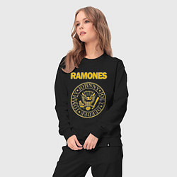 Костюм хлопковый женский Ramones, цвет: черный — фото 2