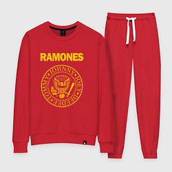 Костюм хлопковый женский Ramones, цвет: красный