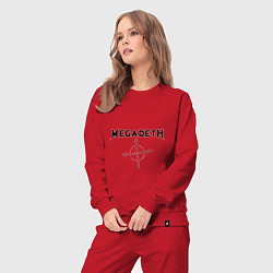 Костюм хлопковый женский Megadeth Compass, цвет: красный — фото 2