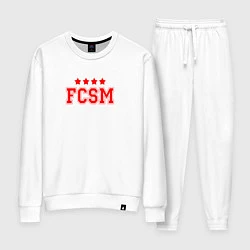 Костюм хлопковый женский FCSM Club, цвет: белый