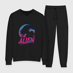 Костюм хлопковый женский Alien: Retro Style, цвет: черный