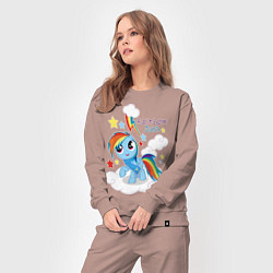 Костюм хлопковый женский Rainbow Dash, цвет: пыльно-розовый — фото 2