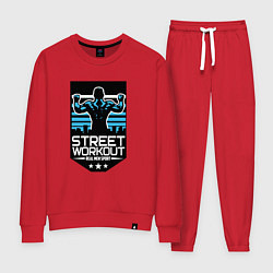 Костюм хлопковый женский Street WorkOut: Real sport, цвет: красный