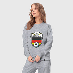 Костюм хлопковый женский German Soccer, цвет: меланж — фото 2