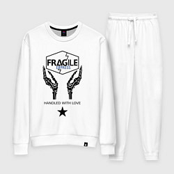 Костюм хлопковый женский Fragile Express, цвет: белый