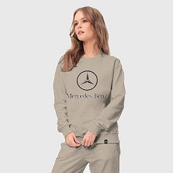 Костюм хлопковый женский Logo Mercedes-Benz, цвет: миндальный — фото 2