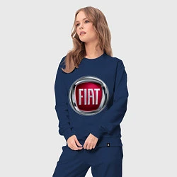 Костюм хлопковый женский FIAT logo, цвет: тёмно-синий — фото 2