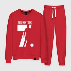 Костюм хлопковый женский Juventus: Ronaldo 7, цвет: красный