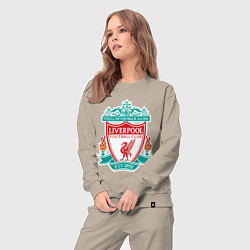 Костюм хлопковый женский Liverpool FC, цвет: миндальный — фото 2