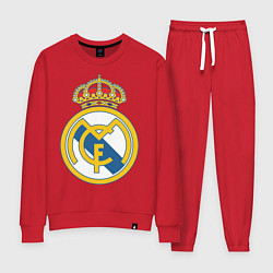 Костюм хлопковый женский Real Madrid FC, цвет: красный