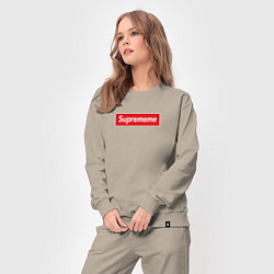 Костюм хлопковый женский Suprememe, цвет: миндальный — фото 2