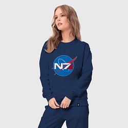 Костюм хлопковый женский NASA N7, цвет: тёмно-синий — фото 2