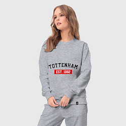 Костюм хлопковый женский FC Tottenham Est. 1882, цвет: меланж — фото 2