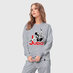 Костюм хлопковый женский Judo Master, цвет: меланж — фото 2