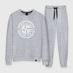 Костюм хлопковый женский Taknado Stone Island, цвет: меланж