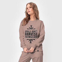 Костюм хлопковый женский Harvest Themselves, цвет: пыльно-розовый — фото 2