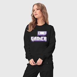 Костюм хлопковый женский Twitch Gamer, цвет: черный — фото 2