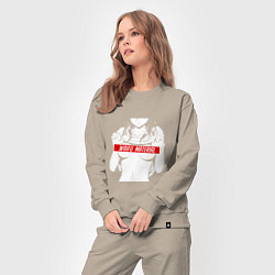 Костюм хлопковый женский WAIFU MATERIAL, цвет: миндальный — фото 2