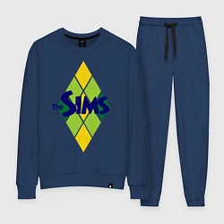 Костюм хлопковый женский The Sims, цвет: тёмно-синий