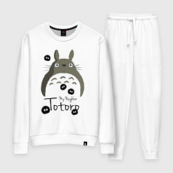 Костюм хлопковый женский My Neighbor Totoro, цвет: белый