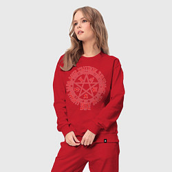 Костюм хлопковый женский Alucard Pentagram, цвет: красный — фото 2