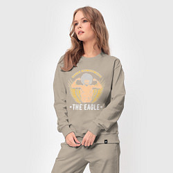 Костюм хлопковый женский Khabib: The Eagle, цвет: миндальный — фото 2