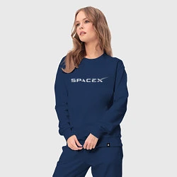 Костюм хлопковый женский SpaceX, цвет: тёмно-синий — фото 2