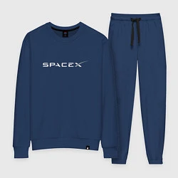 Костюм хлопковый женский SpaceX, цвет: тёмно-синий