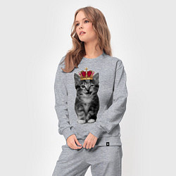 Костюм хлопковый женский Meow kitten, цвет: меланж — фото 2