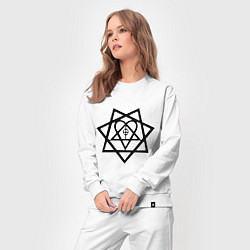 Костюм хлопковый женский Heartagram, цвет: белый — фото 2