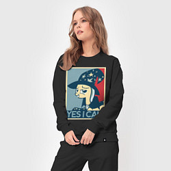Костюм хлопковый женский MLP: Yes I Can, цвет: черный — фото 2