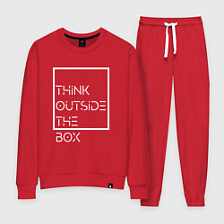 Костюм хлопковый женский Think outside the box, цвет: красный