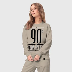 Костюм хлопковый женский Made in the 90s, цвет: миндальный — фото 2