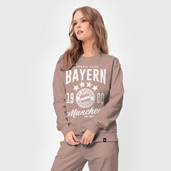Костюм хлопковый женский Bayern Munchen 1900, цвет: пыльно-розовый — фото 2