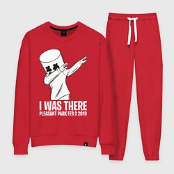 Костюм хлопковый женский Marshmello: I was there, цвет: красный