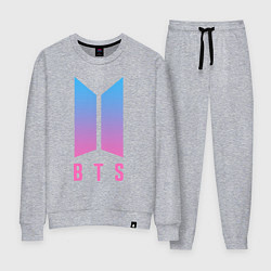 Костюм хлопковый женский BTS: Neon V, цвет: меланж