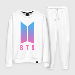 Костюм хлопковый женский BTS: Neon V, цвет: белый