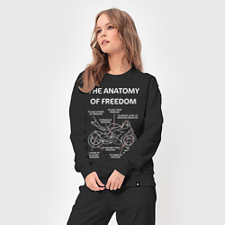 Костюм хлопковый женский The Anatomy of Freedom, цвет: черный — фото 2