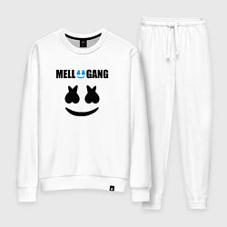 Костюм хлопковый женский Marshmello Mellogang, цвет: белый