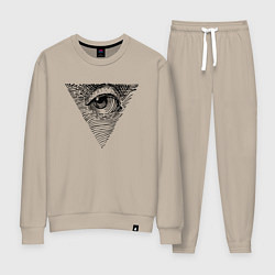 Костюм хлопковый женский The well-known eye, цвет: миндальный