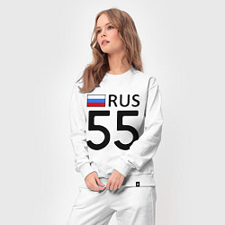 Костюм хлопковый женский RUS 55, цвет: белый — фото 2